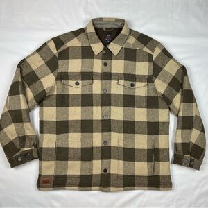 Moonshine Spirit Brad Paisley Mens Flannel Shirt Jacket 2XL Quit Lined Plaid